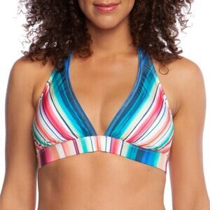 La Blanca Solar Halter Rainbow Bra size D cup
